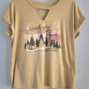 Women's Tan Graphic Tee